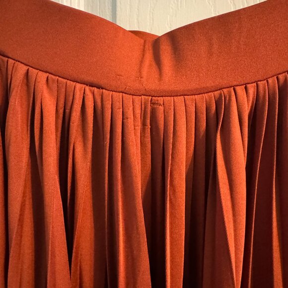 Eloquii Elements Pleated Skirt 🧡 Rust / Copper 🍁🍂 Size 18/20, midi length - Picture 6 of 9